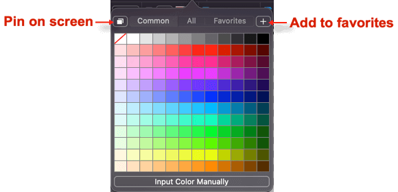 Color picker panel
