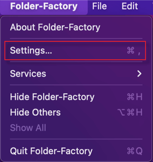 Open app settings